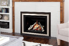 Valor G4 Gas Insert Birch Logs Nickel Edgemont Front