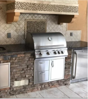 The Blaze LTE Gas Grill is available in both a 4- and 5-burner model and can be either a built-in or placed on a cart. Blaze LTE Gas Grills, like the Traditional Series, have commercial-quality 304 cast stainless steel burners – each burner with 14,000 BTUs of cooking power— and 14-gauge flame tamers. Also comparable to the Traditional Series, there is a single flash tube ignition with crossovers for the alternative ignition.  When you step up to the LTE Series though, you upgrade to the 9mm triangular stainless steel cooking rods. The Blaze LTE Series also comes fully equipped with SRLs – or sexy red lights – and interior lights for your late-night cookouts. Plus, you’ll get a full replacement set of halogen bulbs, SRLs and buttons.  One new addition to Blaze Outdoor Products is the Marine-Grade line, which includes the Blaze 4LTE model. The Blaze Marine-Grade 4-Burner LTE Gas Grill is the same as the regular 4-Burner LTE but it is made with 316L Stainless Steel, which offers increased durability in marine environments.